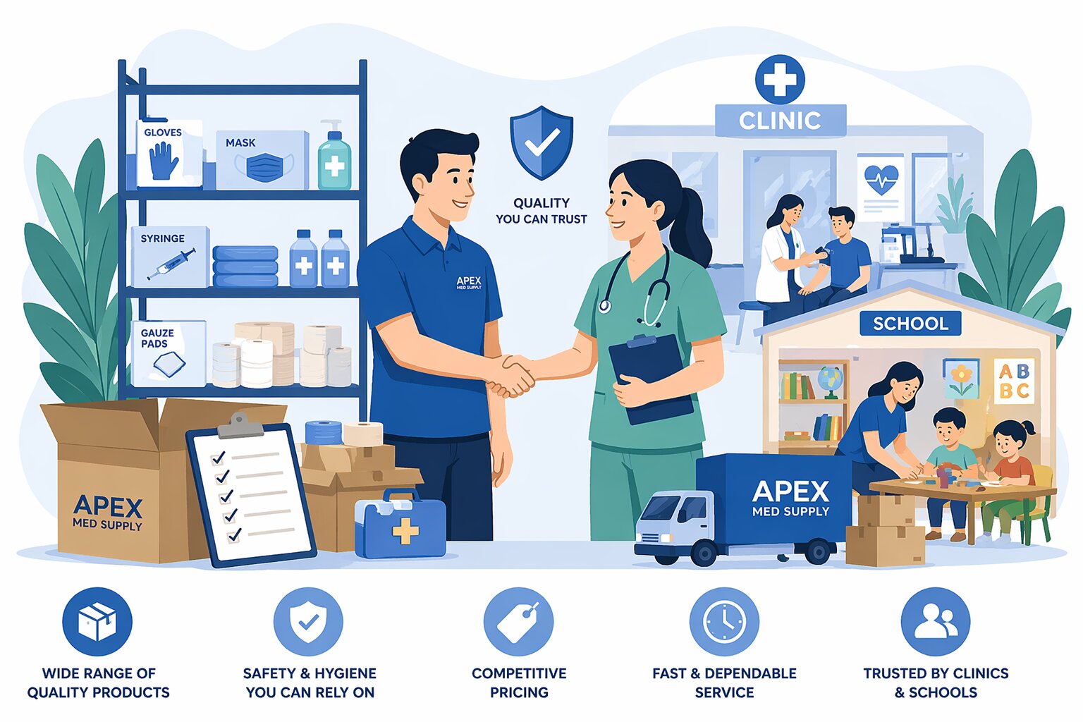 Reliable Medical Supplies for Clinics & Schools That Care